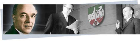 Karl Arnold, Vereidigung von Fritz Steinhoff; Rechte: dpa [M] Kirsch