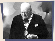 Sir Winston Churchill bei der Verleihung des Karlspreises; Rechte: dpa
