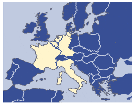 1957 - Nach dem Erfolg der Montanunion beschlieen die sechs 
              Mitgliedsstaaten die Zusammenarbeit auszubauen